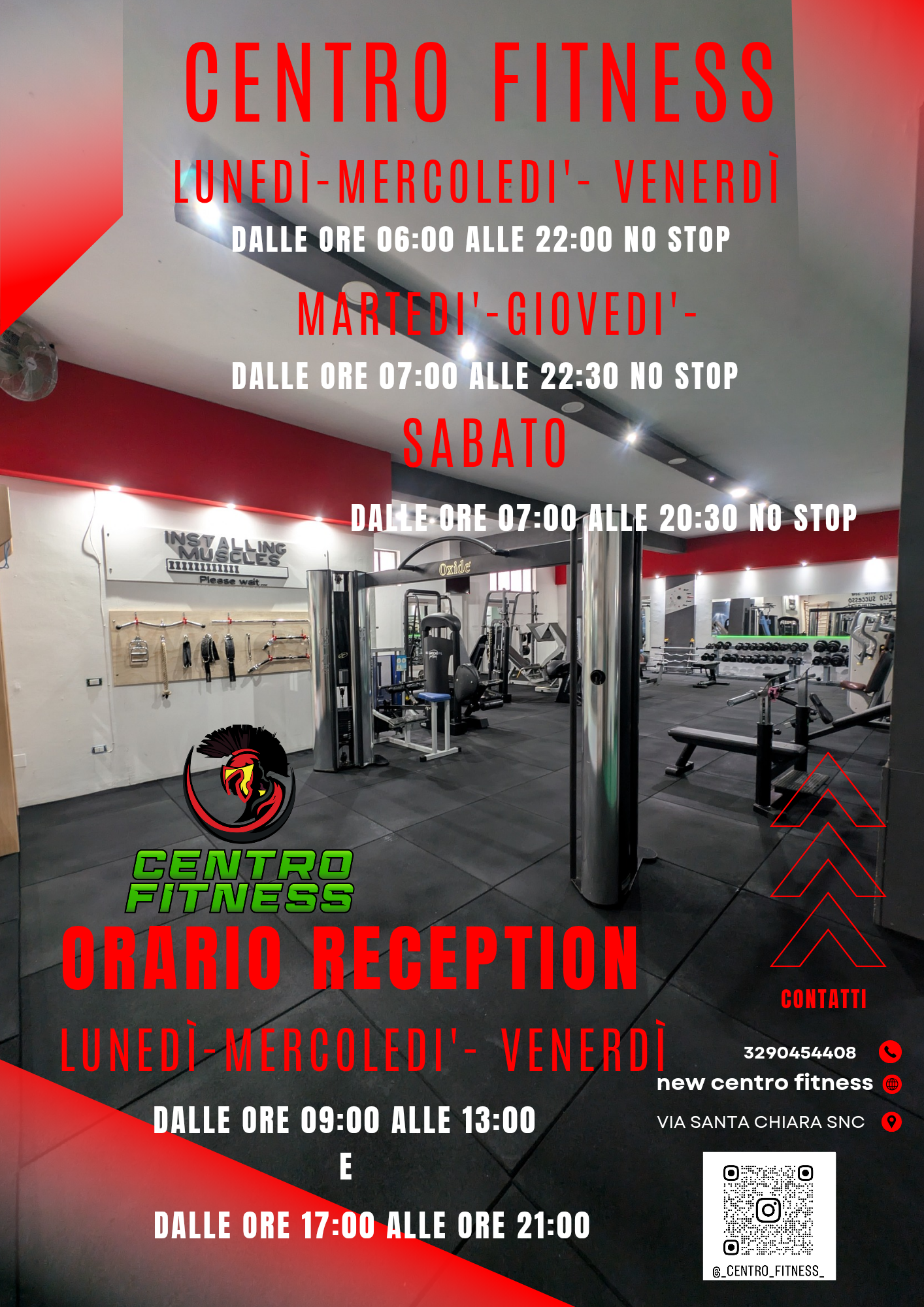 ☀️ ORARIO ESTIVO CENTRO FITNESS ☀️